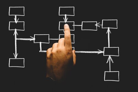Zum fachlichen Einstieg bzw. als Vorbild zur Rubrik Organisation und Aufgaben ist stellvertretend ein Bild eines Organigramms abgebildet.